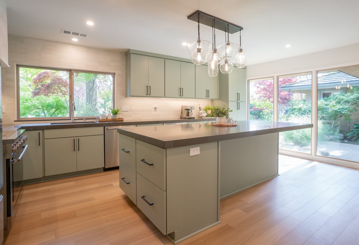 Fresno, CA kitchen remodel with flat panel cabinetry by Imagine Remodeling