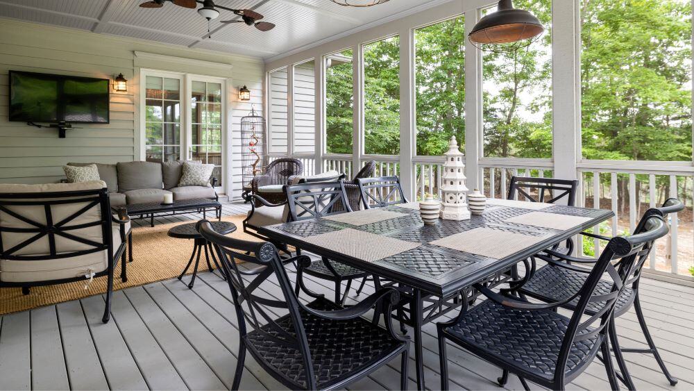 Screened-in porch attached to home in Fresno, CA-1